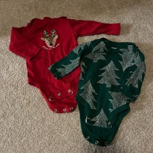 Set of two Carters 6m Christmas onesie